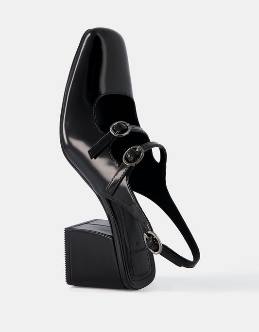 Mary Jane slingback block heel shoes